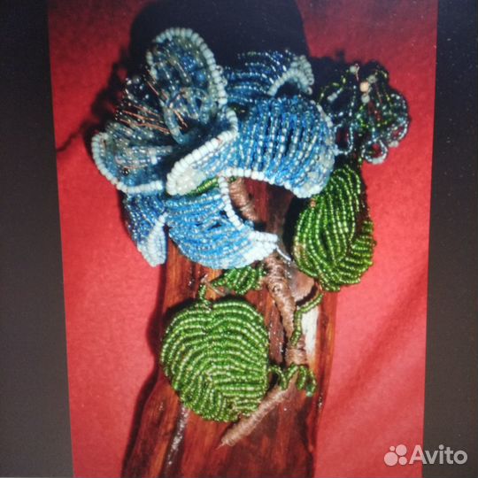 Поделка бисер дерево лак настенное