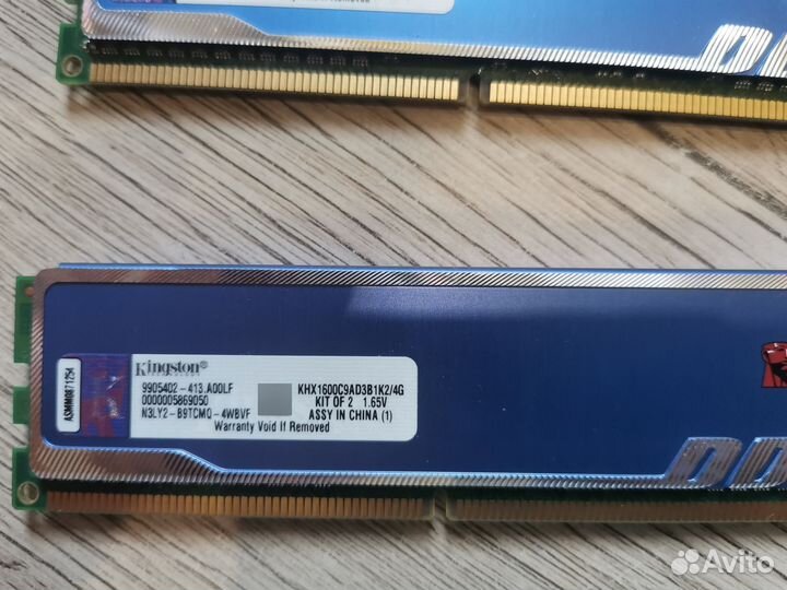 Оперативная память ddr3 2x2 gb Kinqston HyperX