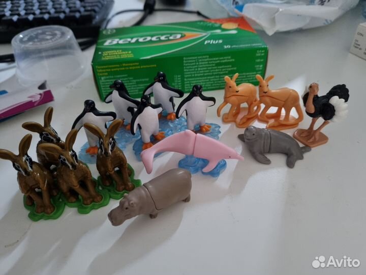 Игрушки из киндера звери натюнс