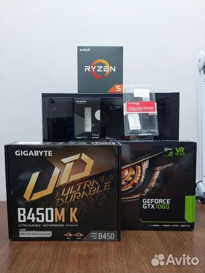 Игровой пк Ryzen 5 2600/B450/16GB/GTX1060 6GB