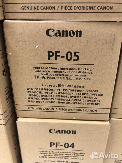 Головки Canon PF-03, PF-04, PF-05,PF-06, PF-10
