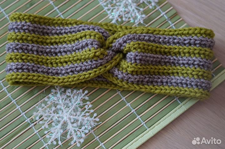 Вязаная повязка на голову