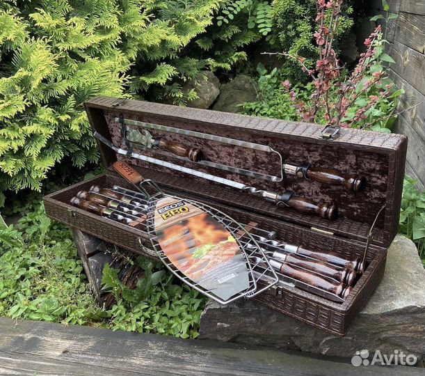 Набор шампуров в кейсе (Рыбак)