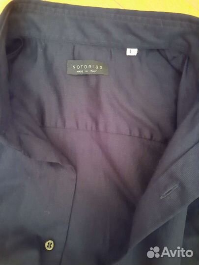 Новая Мужская рубашка синяя L, Италия