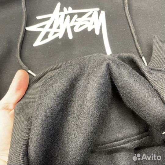 Stussy Толстовка Худи Чёрная