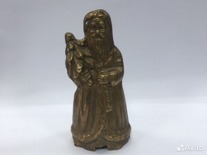 Старинная бронзовая Статуэтка Дед Мороз