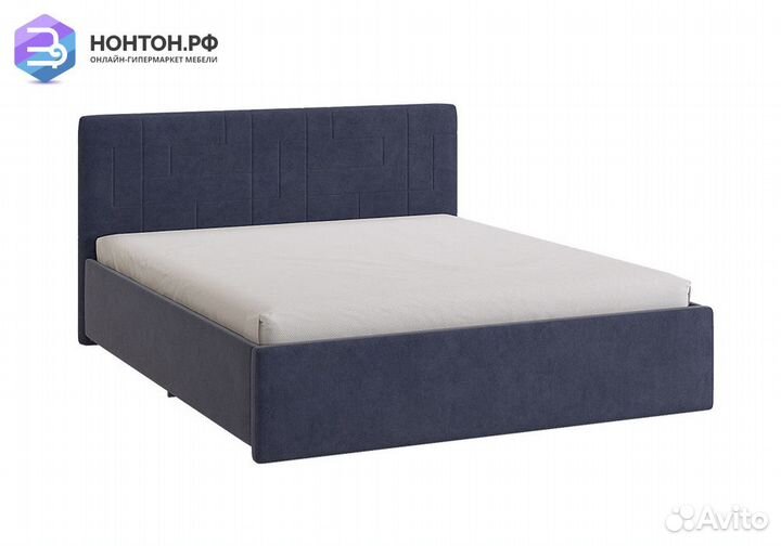Кровать Лора 2 1.6 м синяя