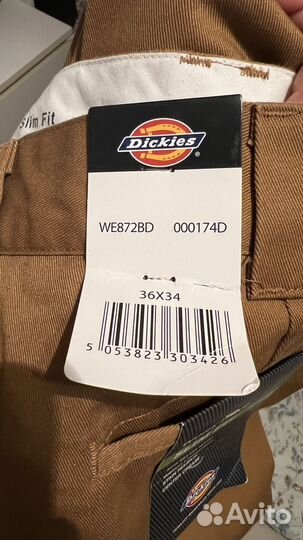 Штаны чинос dickies 872 work pants slim fit 36/34