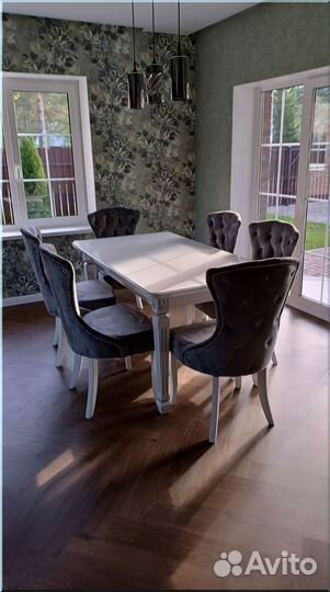 Кухонный стол раскладной белый