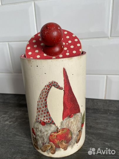 Банка для хранения (дерево) Ручная работа в техник