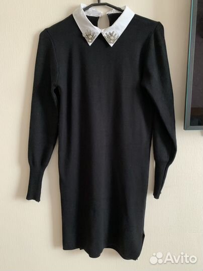 Трикотажжное платье рубашка S