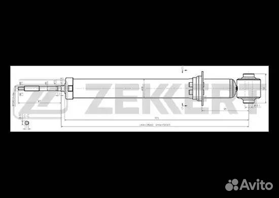 Амортизатор газовый задней подвески
