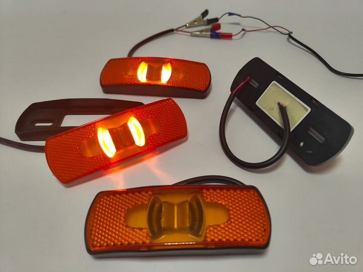 Фонари габаритные 24в желтые с рамкой