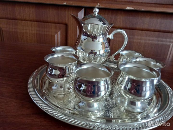 Кофейный сервиз новый мельхиор