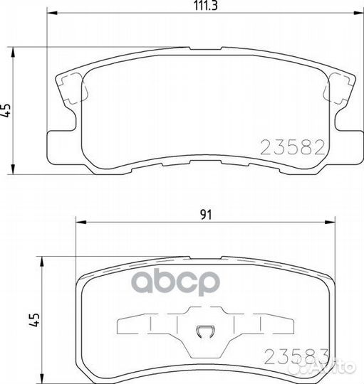 Колодки тормозные дисковые зад (PF-3450) NP