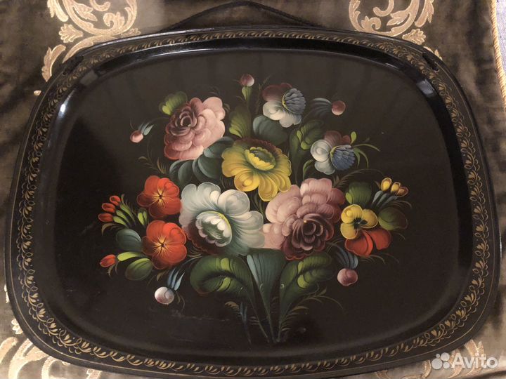 Жостовский поднос СССР огромный