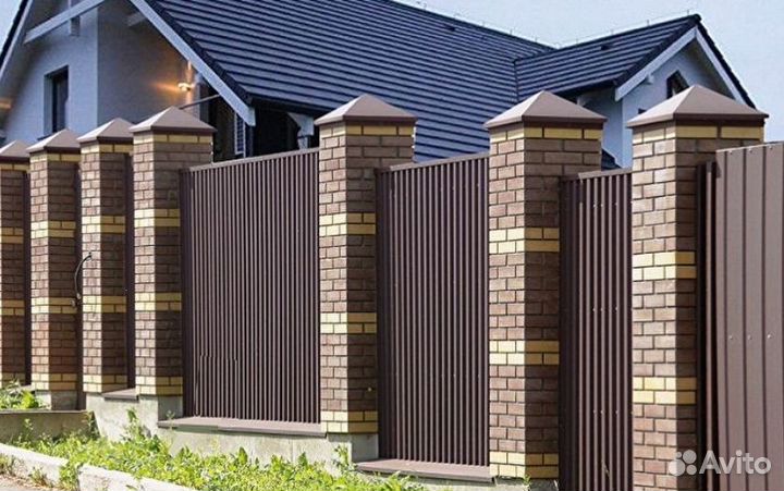 Забор из профлиста работа по договору под ключ