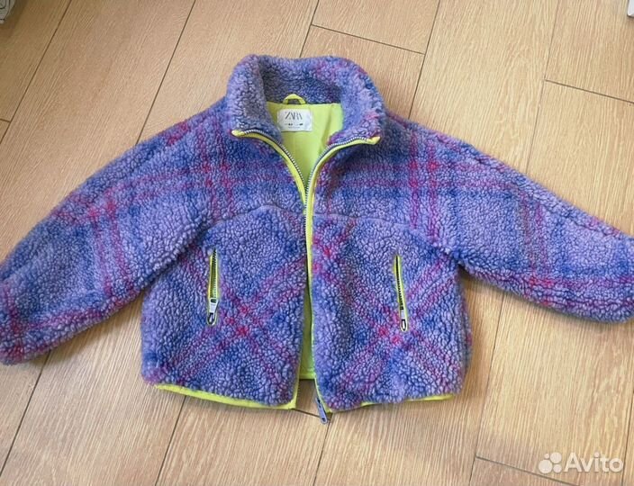 Куртка-бомбер меховой zara на девочку