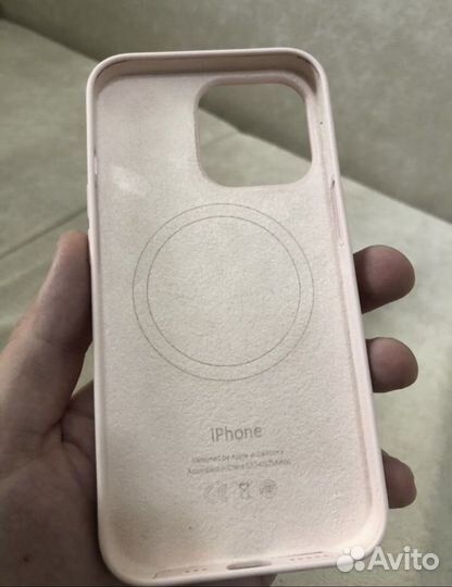 Чехол на iPhone 13 Pro силиконовый розовый мел