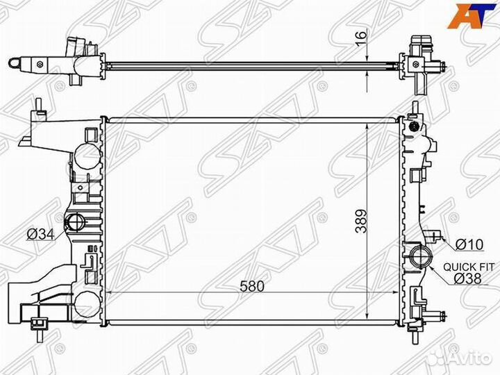 Радиатор Шевроле Круз 09-13г./Опель Астра 11-15г