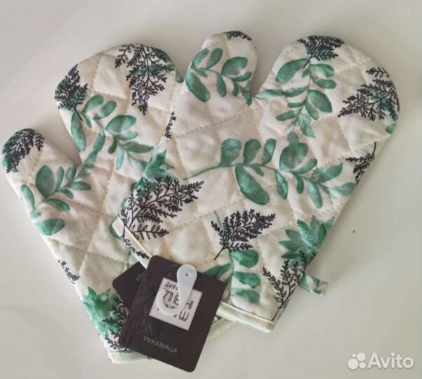 Рукавицы, прихватки, полотенца. Лен, хлопок