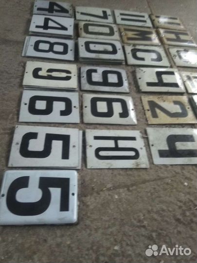 Таблички цифры эмалированные