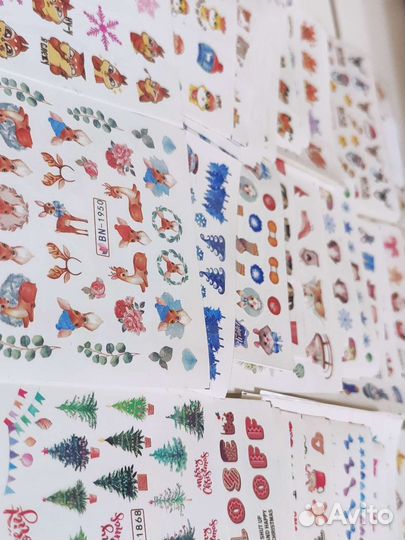 Новогодние слайдеры для маникюра