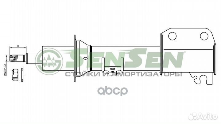 Амортизатор renault laguna 93-01 пер.масл. sensen