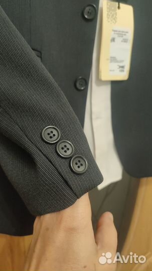 Пиджак школьный тёмно-серый