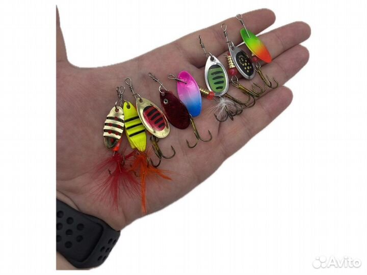 Набор рыболовный блесен вертушек 16шт