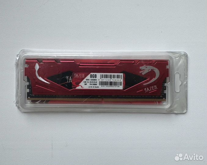 Оперативная память для пк DDR4 8gb 3200Mhz Jazer