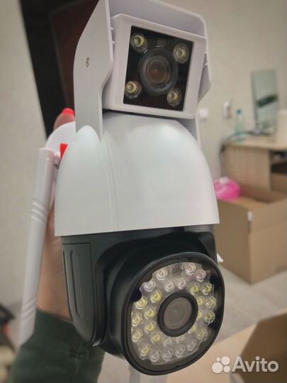 Уличная IP камера видеонаблюдения 4G 4Мп (2мп + 2м