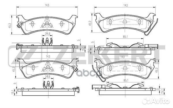 Колодки торм. диск. задн. Jeep Grand Cherokee 9