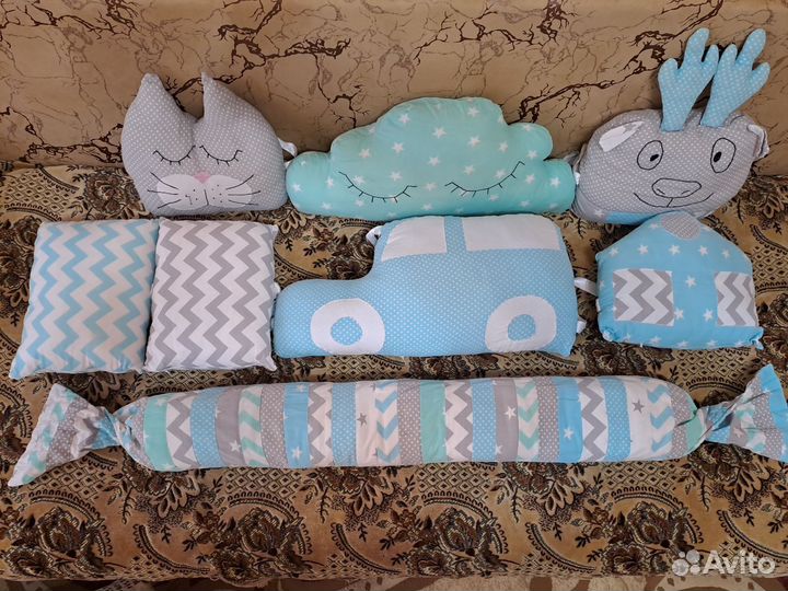 Подушки бортики в кроватку
