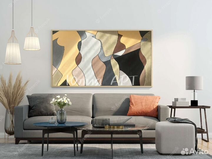 Картина в интерьер на холсте абстракция