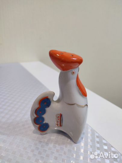 Фарфоровая солонка петушок СССР, винтаж