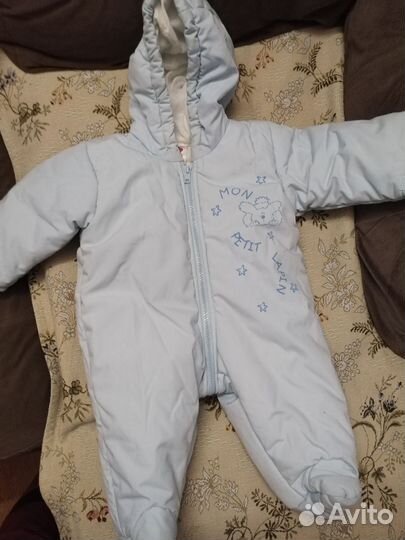 Зимний комбинезон 74, плед-конверт