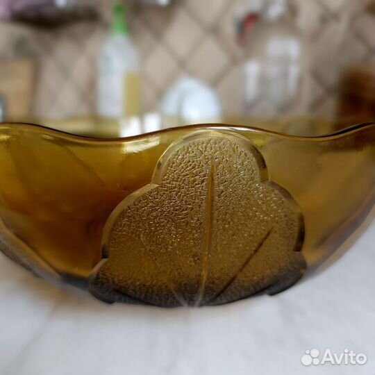 Ваза цветное стекло, Англия