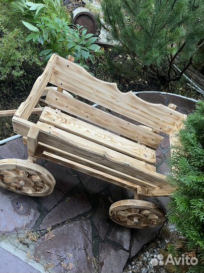 Тележка на колесах.Декор для сада