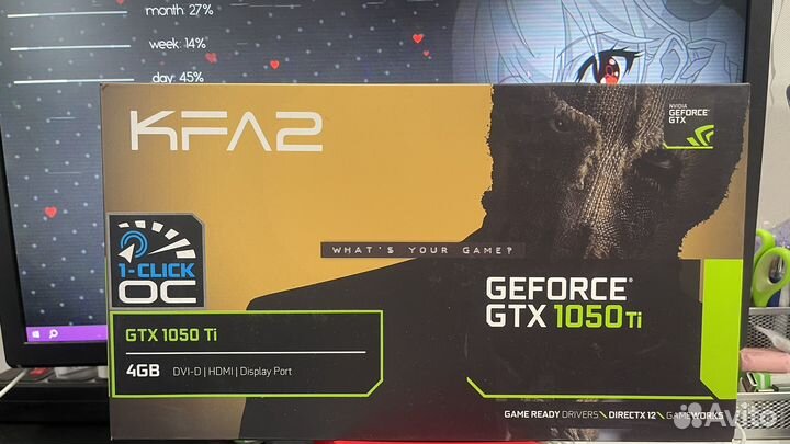 Видеокарта GeForce gtx 1050ti kafa 4gb