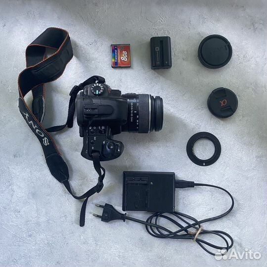 Зеркальный фотоаппарат sony a350 с объективом