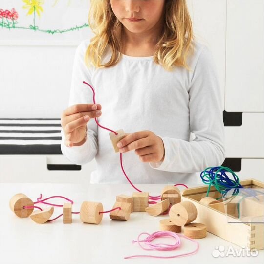 IKEA lustigt набор бусин для Монтессори и Фребеля