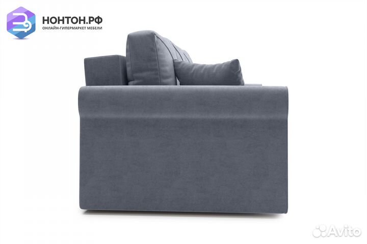 Диван еврокнижка Лира 3-х местный темно-серый