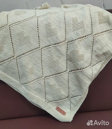 Плед детский вязаный ручная работа