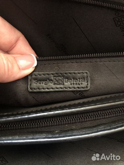 Мужской кожаный портфель Sergio Belotti, italy