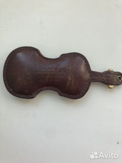 Брелок кожаный в виде виолончели, Италия