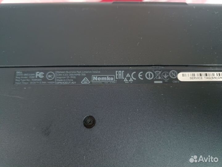 Ноутбук dell P28f005 3531