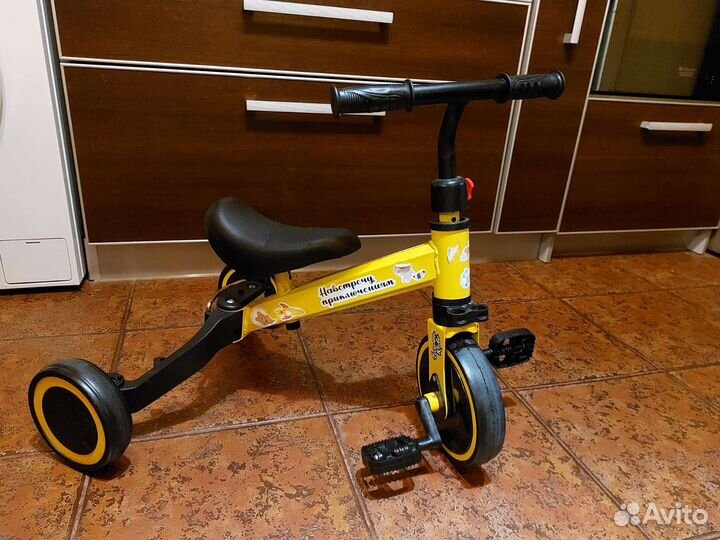 Детский трехколесный велосипед бу трансформер