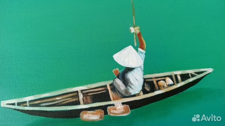 Картина маслом на холсте пейзаж в раме