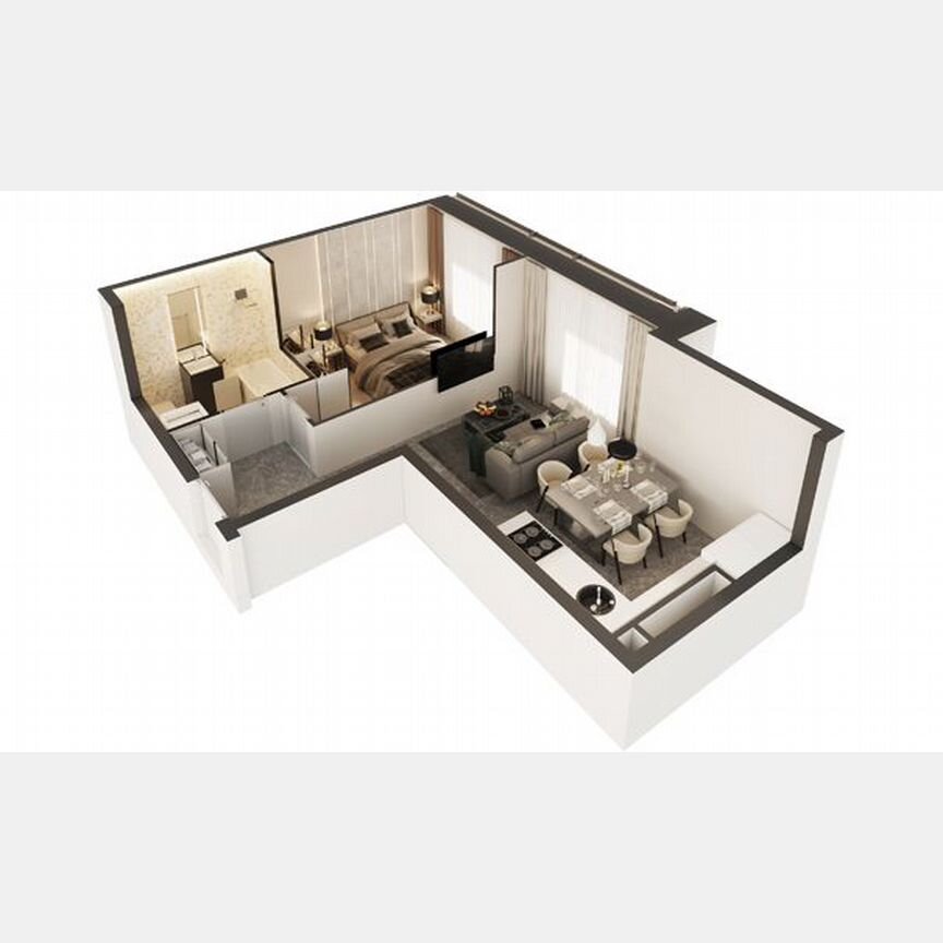 1-к. апартаменты, 40,5 м², 5/30 эт.